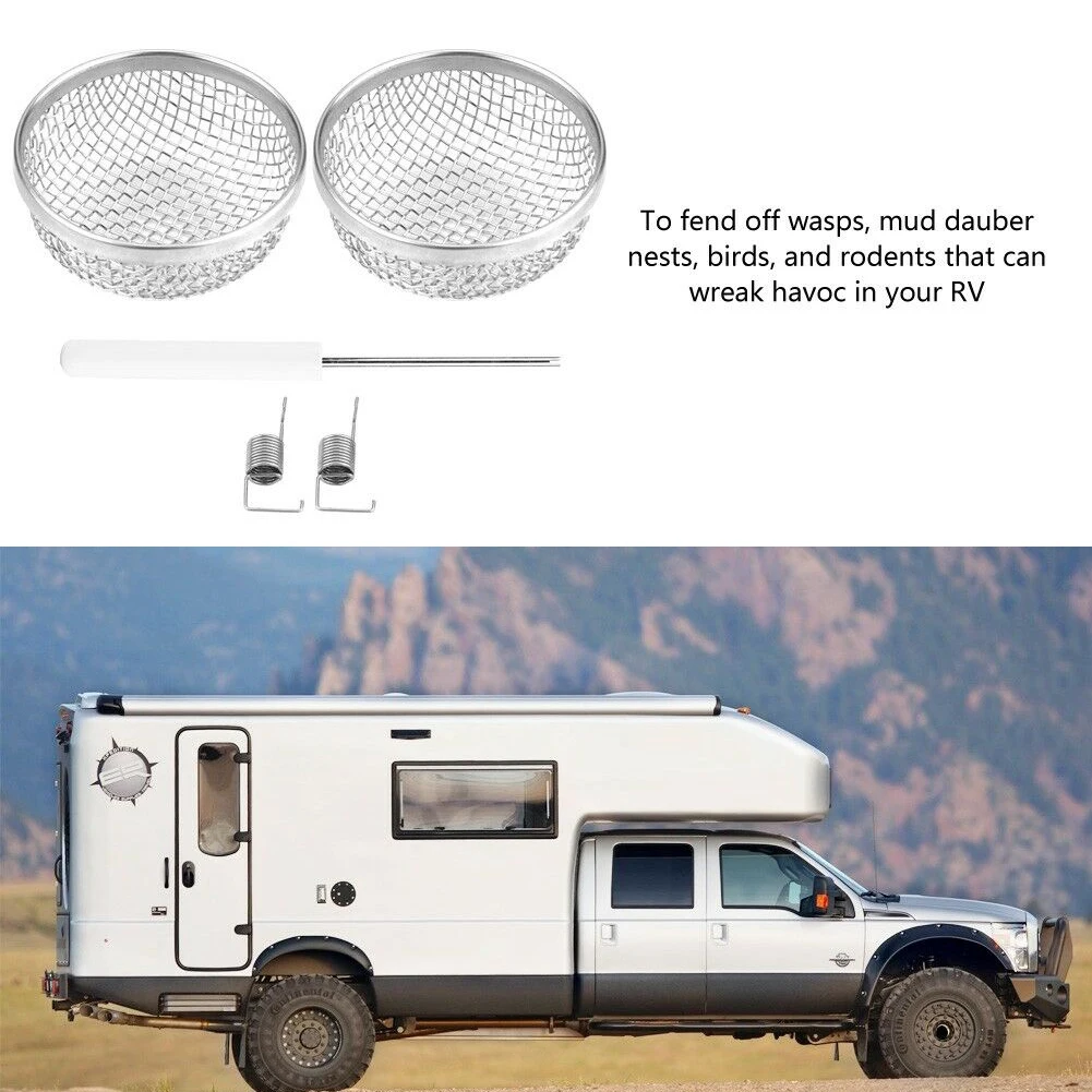 2x Furnace Stainless Steel Vent Cover Flying Insect Bug Screen Camper | Автомобили и мотоциклы