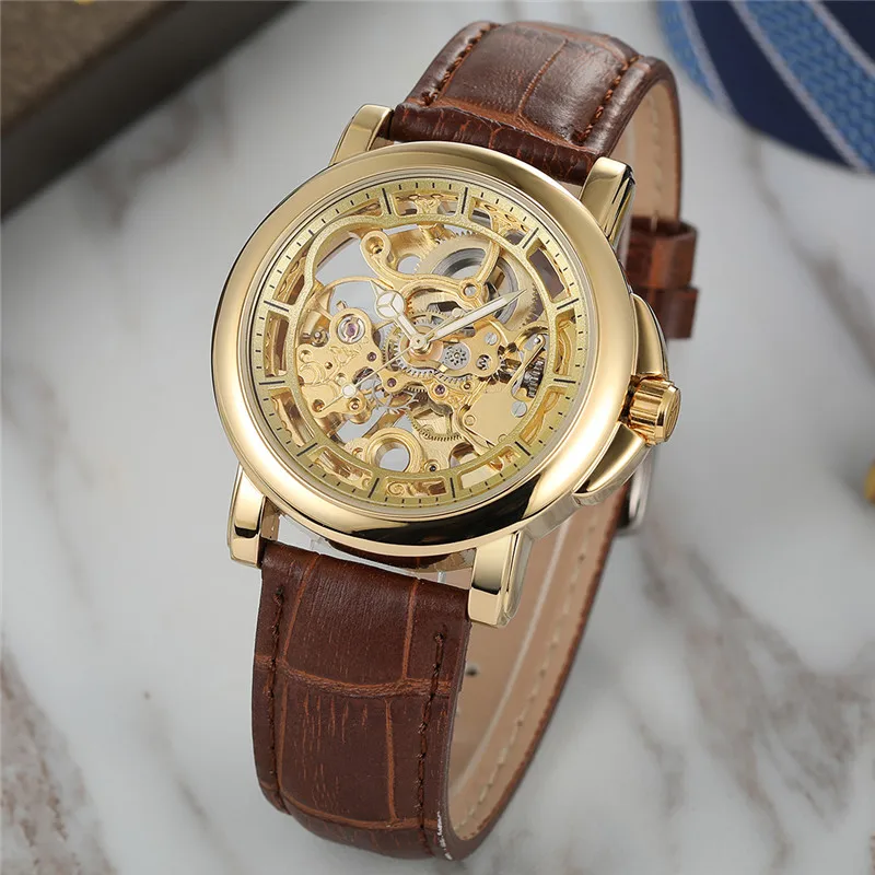 FORSINING мужские наручные часы автоматические механические Военные спортивные Топ