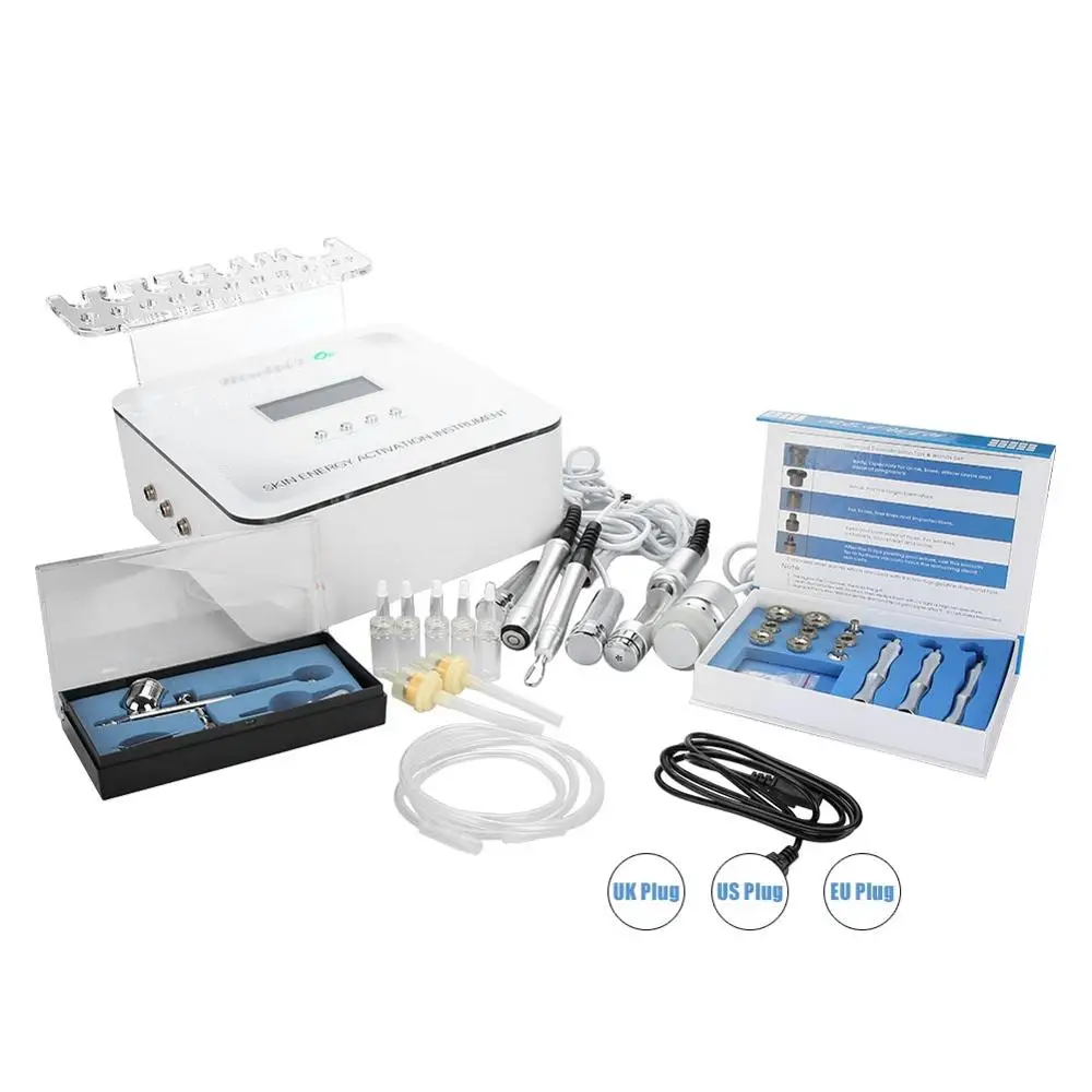 

RF Facial Beauty Machine Microdermabrasion Anti-aging Fades Fine Lines Minute Current Pure Oxygen Skin Rejuvenation Instruments