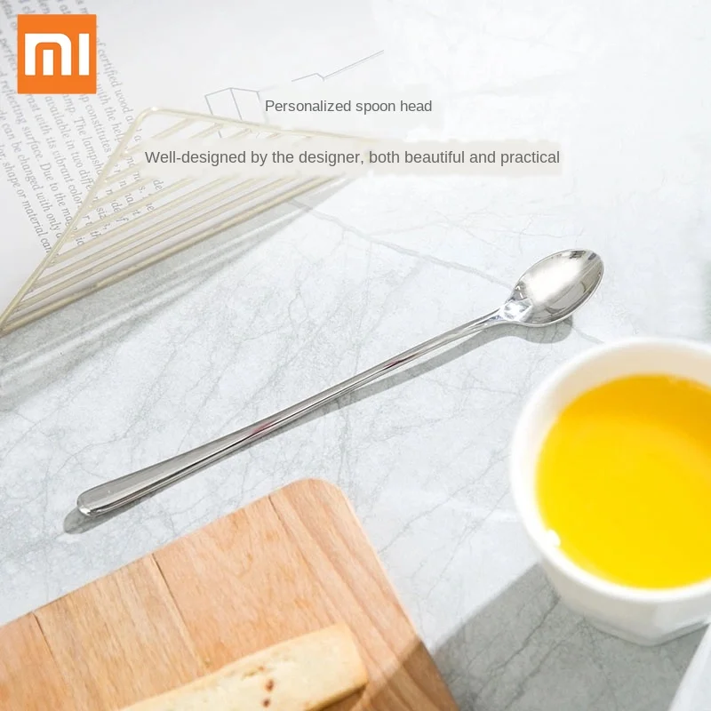 Микшерная ложка Xiaomi 304 с длинной ручкой из нержавеющей стали маленькая столовая