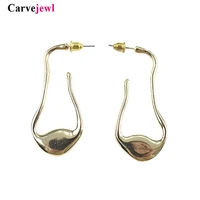 carvejewl stud earrings big abstract shape metal simple stud earrings for women jewelry girl gift new korean wholesale earrings