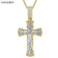 christianity cross christ jesus pendant necklace for women men hip hop cool accessory fashion brass necklaces jewelry gifts