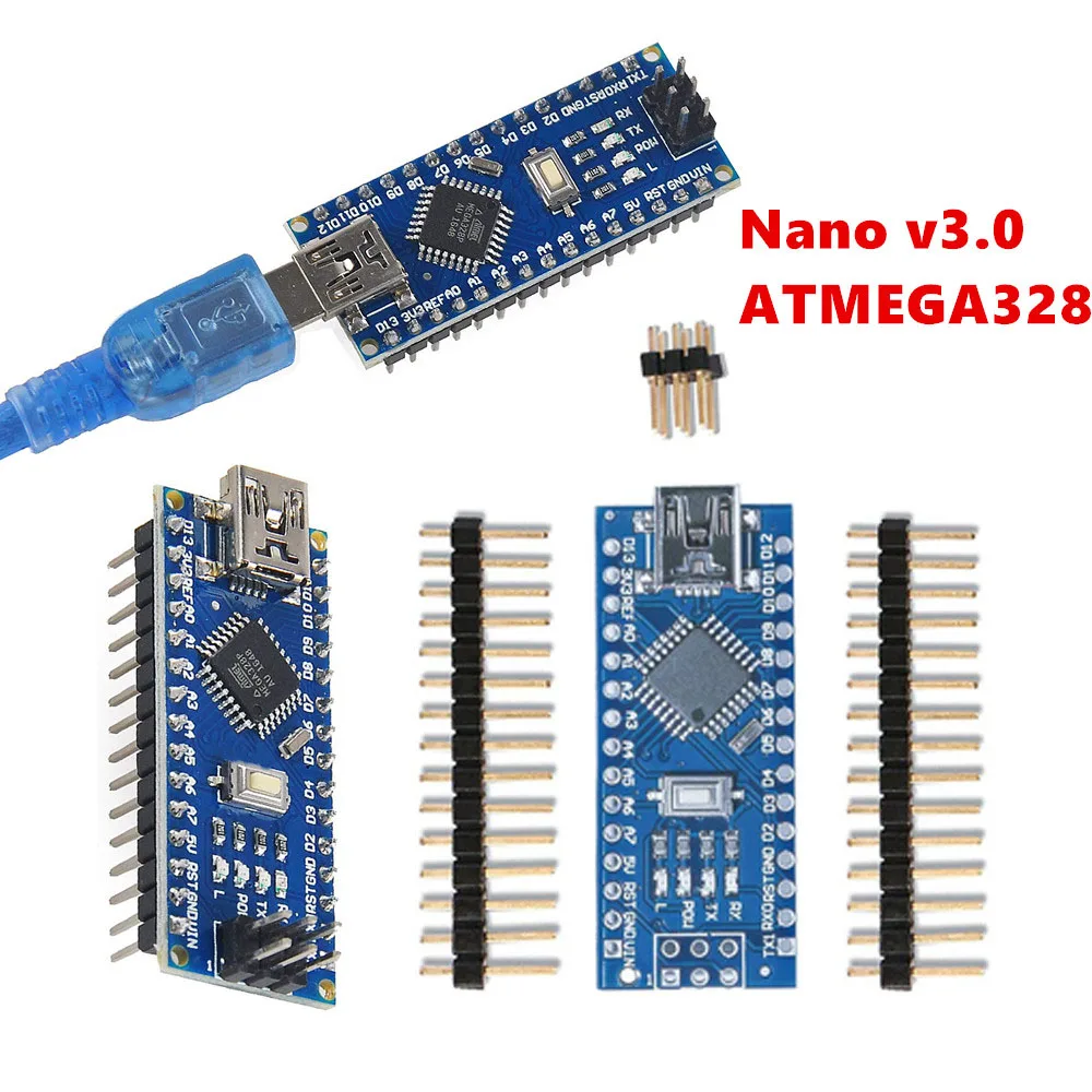 Купи Мини-USB с Загрузчиком Nano 3, 0, 10 шт., контроллер, совместимый с arduino CH340, USB-драйвер 16 МГц, NANO V3.0 Atmega328P за 3,631 рублей в магазине AliExpress