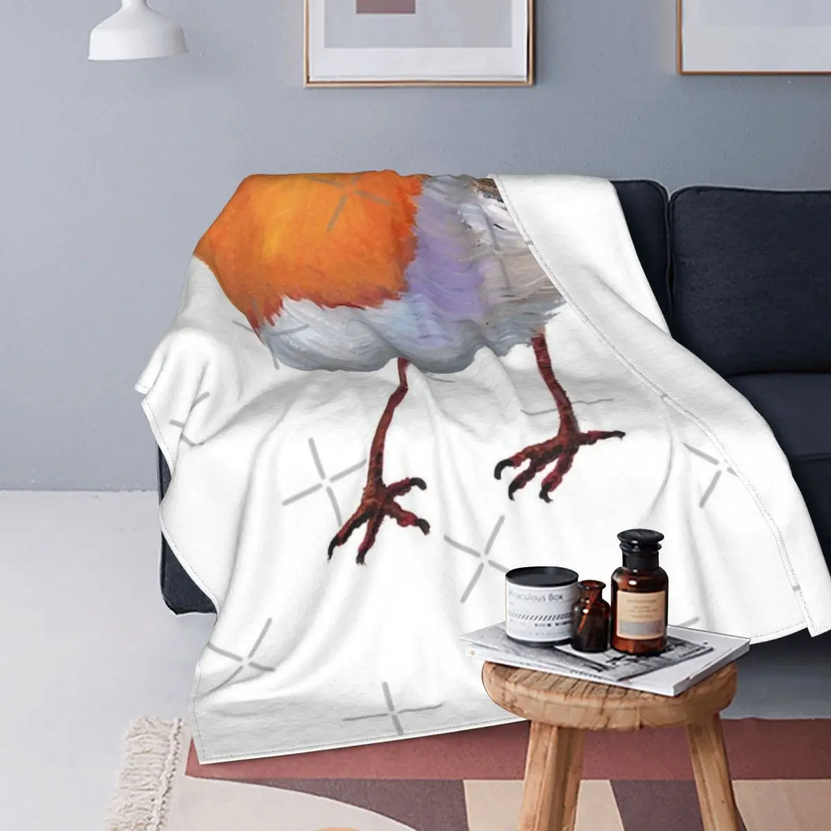 

3 одеяла Robin Bird на английском языке, покрывало для кровати, клетчатое летнее одеяло для пикника из муслина