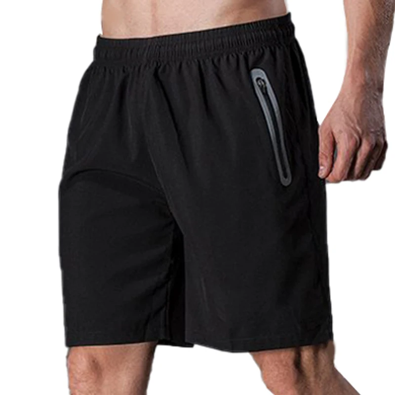 

Summer Men Shorts Quick-Drying Trunks Beach Zip Breathable Casual Solid Printed 2021 New Fitness Clothing Sport Gym Male Jogging