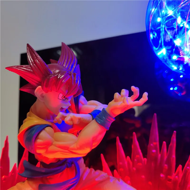 

Dragon Ball Spirit Ball Super Saiyan Sun Goku Action Figures PVC Toys Model Anime Dragon Ball Super Goku Light Led Toys Collect