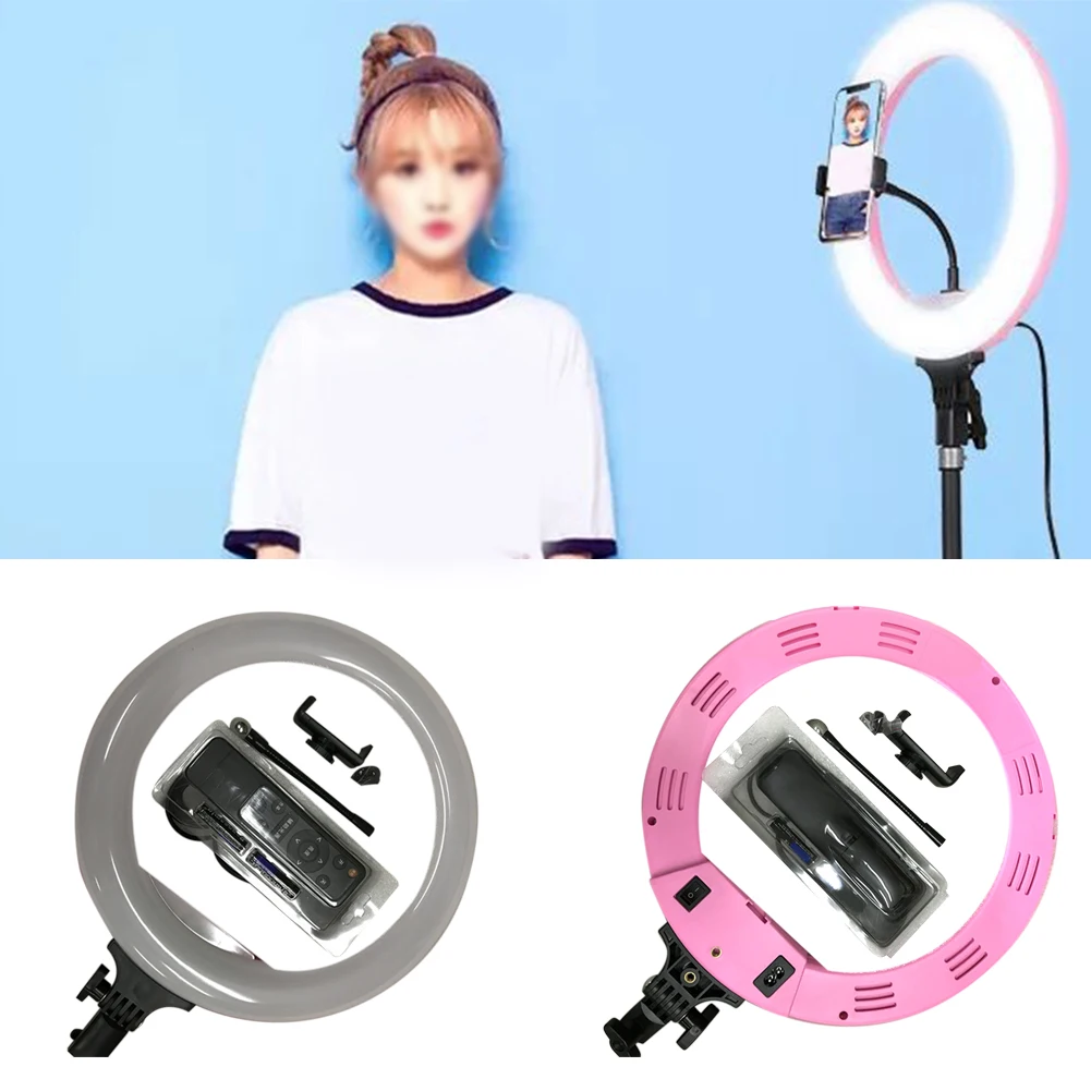 Камера лампа для селфи 220 штатив со светодиодами Регулируемая фотография
