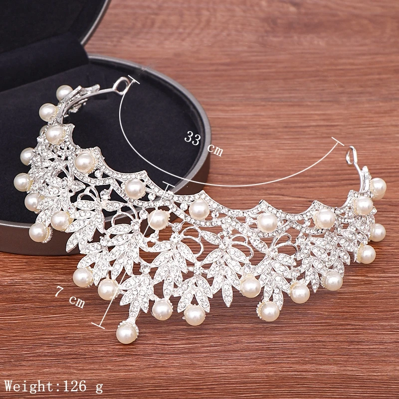 Свадебные аксессуары для волос Стразы жемчужная корона тиара женская свадебная