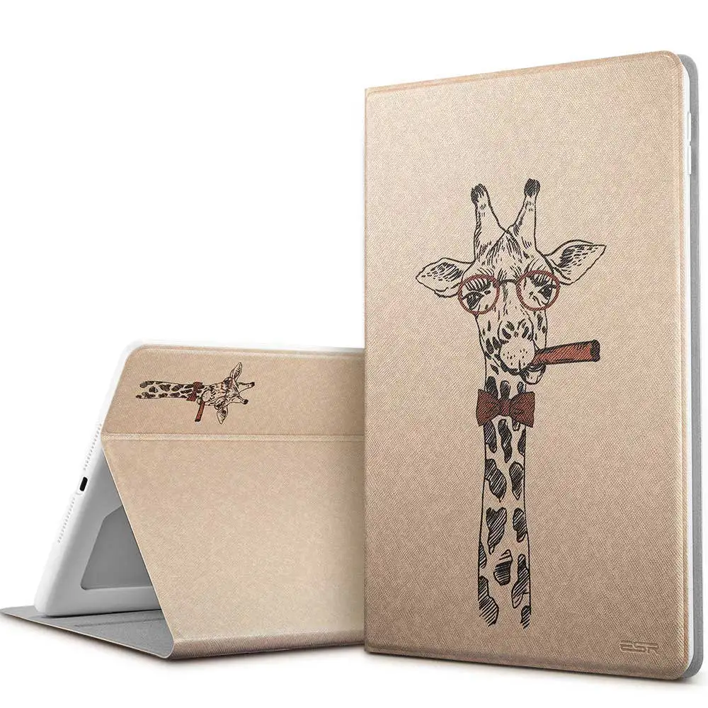Чехол ESR с рисунком из мультфильма для Apple, iPad 9,7, чехол s A1822 из искусственной кожи A1823/A1893/A1954 - Цвет: Tycoon Giraffe