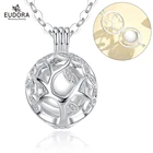 EUDORA урна ожерелье для кремации 14 мм тройной открытый клетка медальон золы держатель Keepsake подвеска-капсула полый шар DIY Ювелирные изделия K187