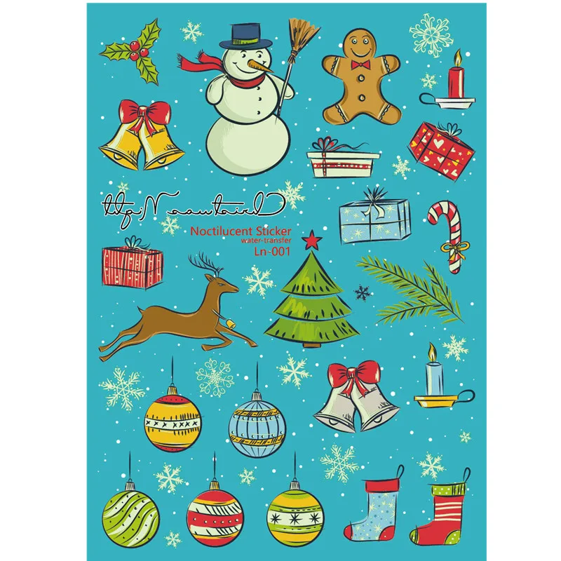 

Luminous Tattoos Glow In The Dark Children's Temporary Tattoos Kids Christmas Fluorescent Waterproof Cute Stickers