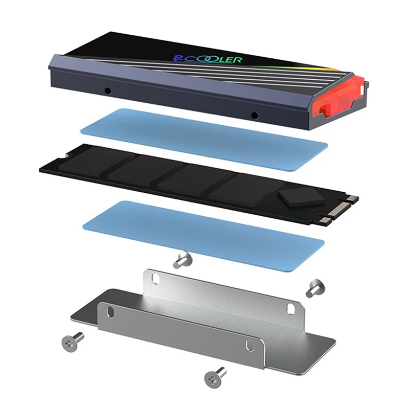 

M2 SSD Heatsink Cooler ARGB M.2 2280 Solid State Disk Hard Drive Radiator Cooling Heat Sink Thermal Pad