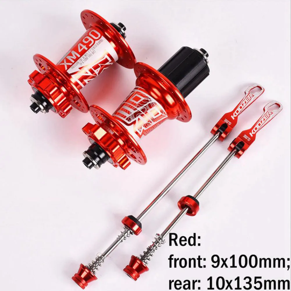 32h QR red Koozer втулка горного велосипеда 32 отверстия 36h 28h 8 9 10 11 скорость 4 герметичный подшипник 6 пауков 72 зубьев Taki горный дисковый тормоз втулки XM490 - Цвет: 32h QR red