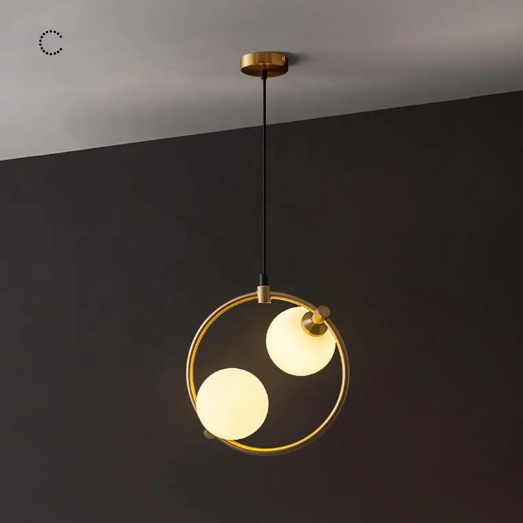 Современная круглая стеклянная Потолочная люстра светодиодный светильник в