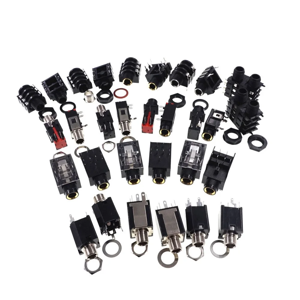 5 шт. коннектор для микрофона 0 25 дюйма 1/4 мм|jack socket|screw screwjack socket 6.35 |