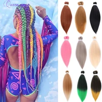 queenyang 24inch 100gpic ombre 100 synthetic kanekalon jumbo braiding hair pre stretched afro wholesale pink hair extensions