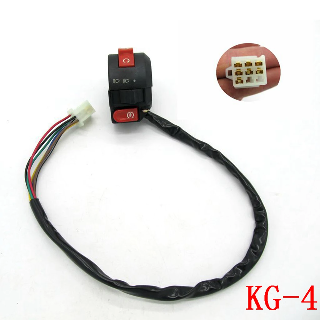 

2Pcs 7 Wire Handlebar Kill Switch On Off Button 90 110 125cc Dirt Pit Bike
