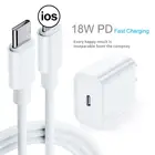 Кабель для зарядки 18W зарядное устройство PD Type C USB настенное зарядное устройство быстрой зарядки адаптер питания Портативный Путешествия ЕССША Plug для IPhone 11XRXS Max8