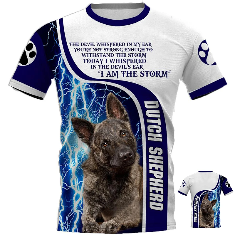 

CLOOCL Fashion Men's T-shirt Dutch Belgian Shepherd Dog 3D Printed Harajuku Style Clothing Pet Dog Short Sleeve Tees Tops