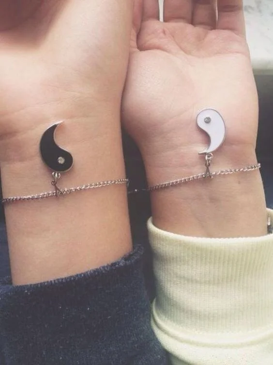 BFF браслет Yin Yang s набор из 2 предметов дружеский подарок для вашей семьи лучший