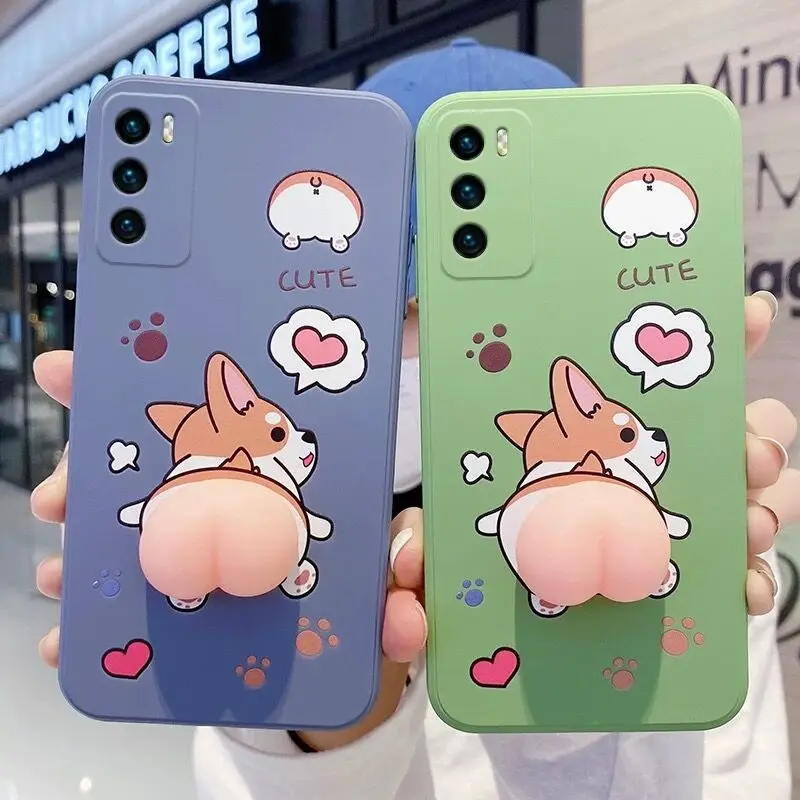 Мягкий персиковый чехол Corgi для Xiaomi Redmi Note 10 Pro 9 9T 10S 8T Mi 11T T с милым 3D мультяшным