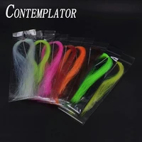 contemplator 5pcs flashabou holographic tinsel fly tying materials 8color fly tying jig twisted strands crystal flash lures