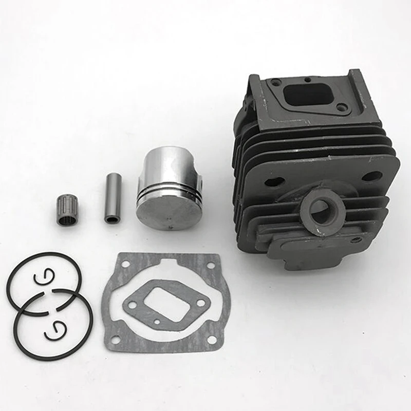 

40MM Brush Cutter Cylinder & Piston Ring with Needle Cage with 4 Pcs Lawn Mower Blade Sharpener Mower Blade Balancer