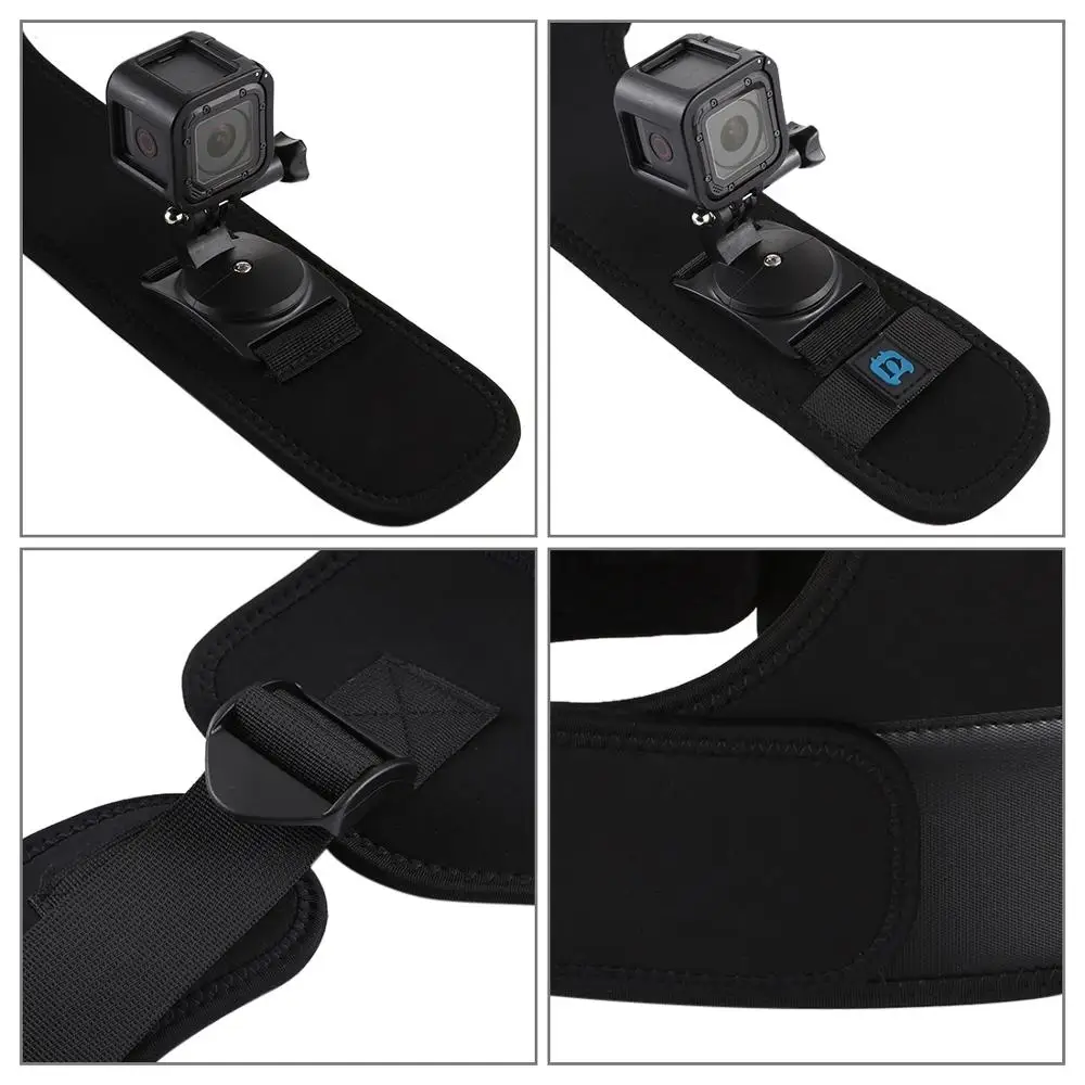 

PULUZ Hero 8 Black Neoprene Dual Shoulder Strap Adjustable Chest Belt Mount for GoPro HERO 8 Black / 7 6 / 5, DJI OSMO Action