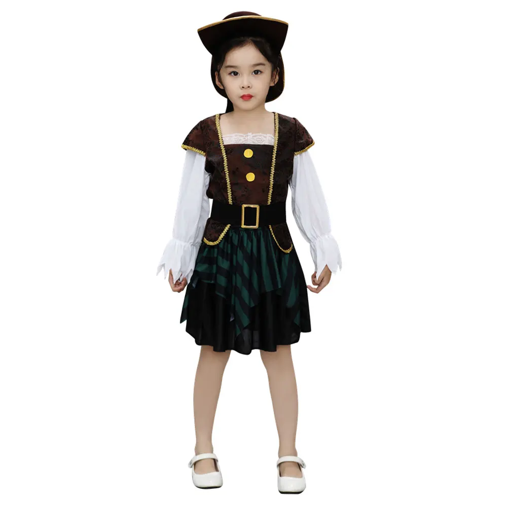 Umorden Fantasia Purim костюмы на Хэллоуин Детский Пиратский Костюм Corsair Buccaneer косплей для