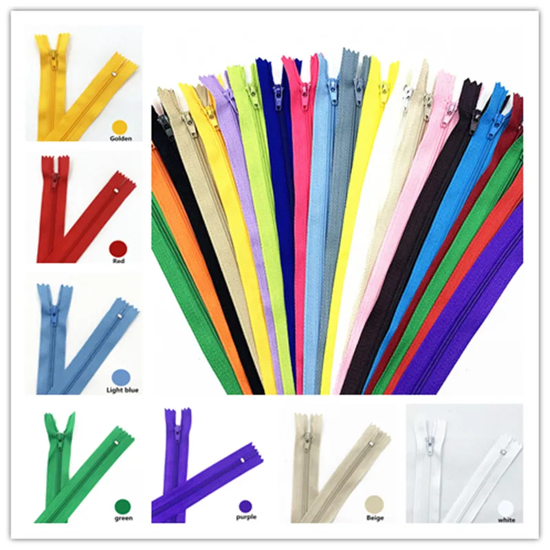

10pcs 4Inch-24inch(10cm-60Cm)Purple Nylon Coil Zippers for Tailor Sewing Crafts Nylon Zippers Bulk