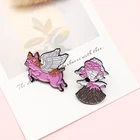 Эмалированная брошь в виде свиньи с розовыми крыльями ангела, извержение вулкана, мультяшное животное, забавная креативная бижутерия, значок на заказ