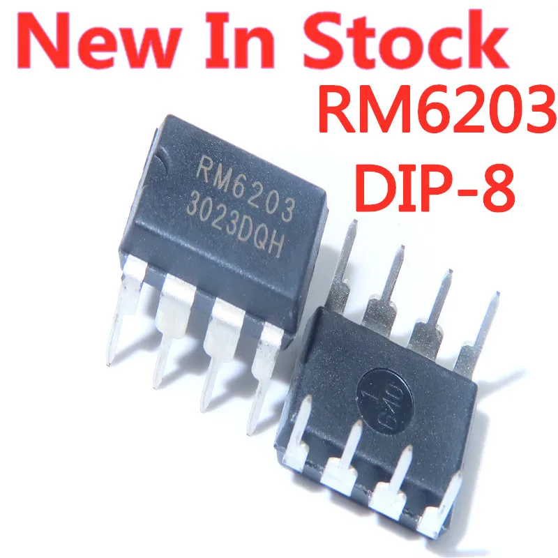 

Чип управления питанием, 5 шт./лот RM6203 = CR6203 DIP-8, интегральный блок CI, в наличии новый оригинальный IC