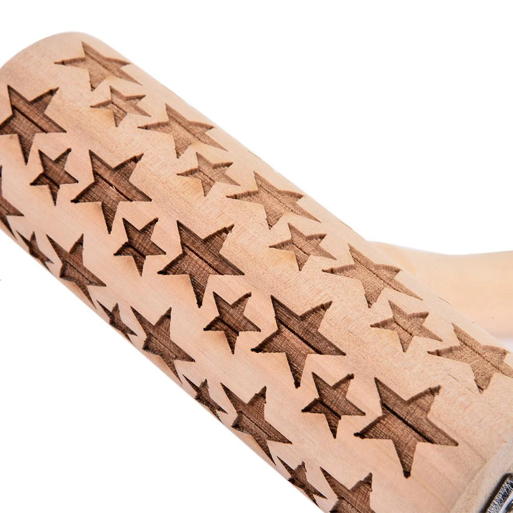 Кухонная печать Скалка лазерная гравировка Прочный ручной охраны окружающей