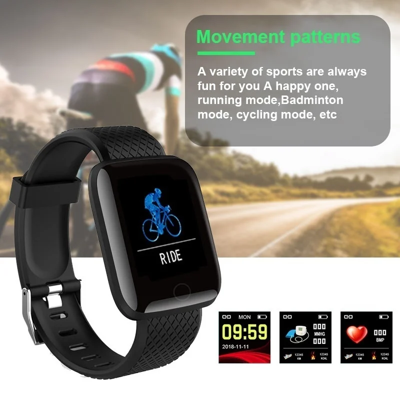 new a6 smart watch color screen heart rate blood pressure monitor men watch fitness waterproof womens watches wearable devices free global shipping