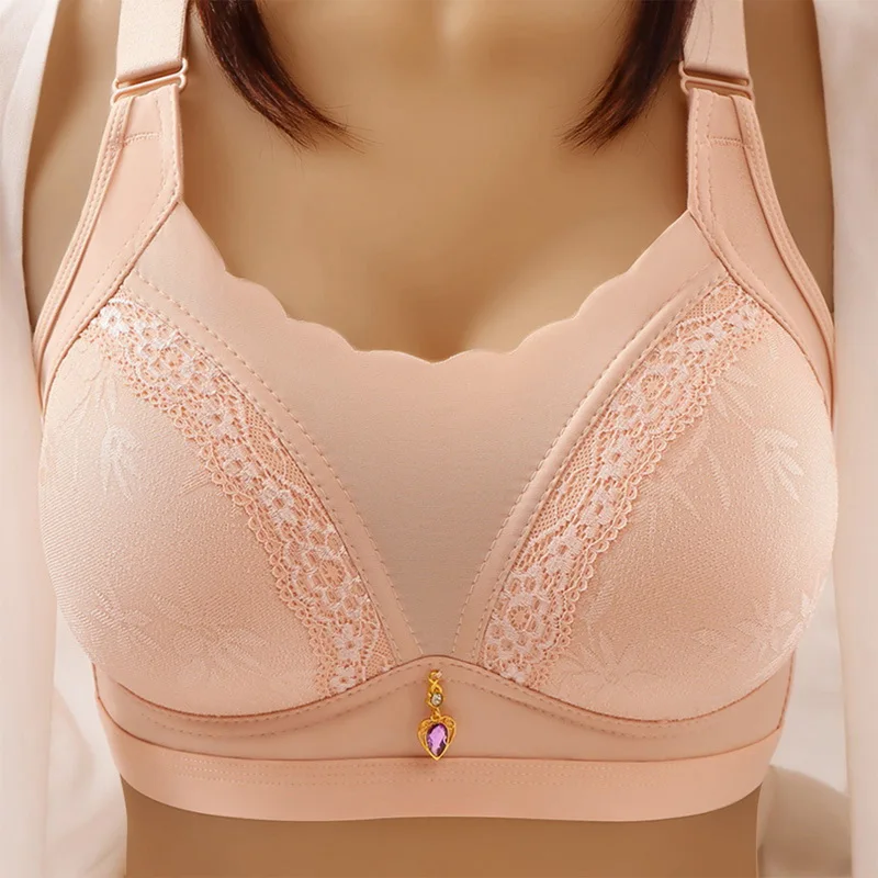 

Puimentiua Seamless Bra Lace Sexy Lingerie Anti-sag Bras For Women Underwear Breathable Female Bra Large Size Push Up Bralette