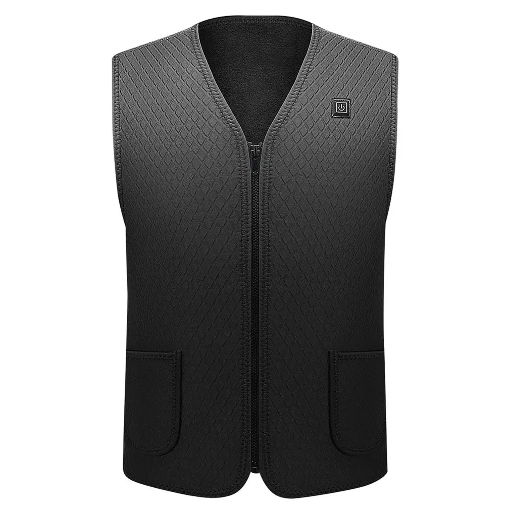 

Winter USB Heated Vest 3-speed Adjustable Temperature Self-heating Vest Washable Sleeveless Heating Jacket for Outdoor Sport