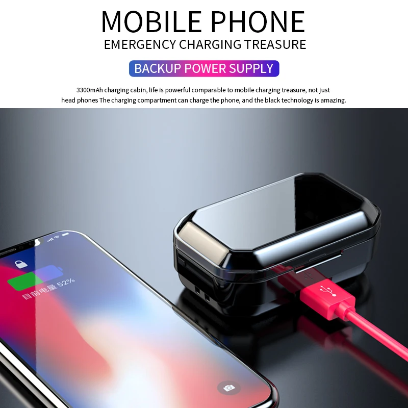 Новые наушники-вкладыши TWS с V5.0 Bluetooth стерео наушники Беспроводной IPX7