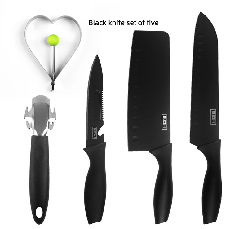 

Kitchen Knife 5Pcs Set 3cr13 Stainless Steel Chef Knife Multi-function Fruit Knife Slice Knife Sharp Cooking Knife Kitchen Items