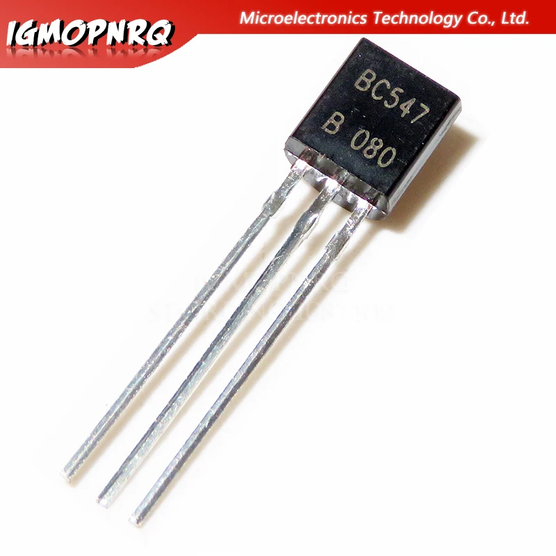 Биполярные транзисторы BC547B BC547 TO 92 BJT NPN 45V 100mA HFE/45 100 шт. новый оригинальный|transistor