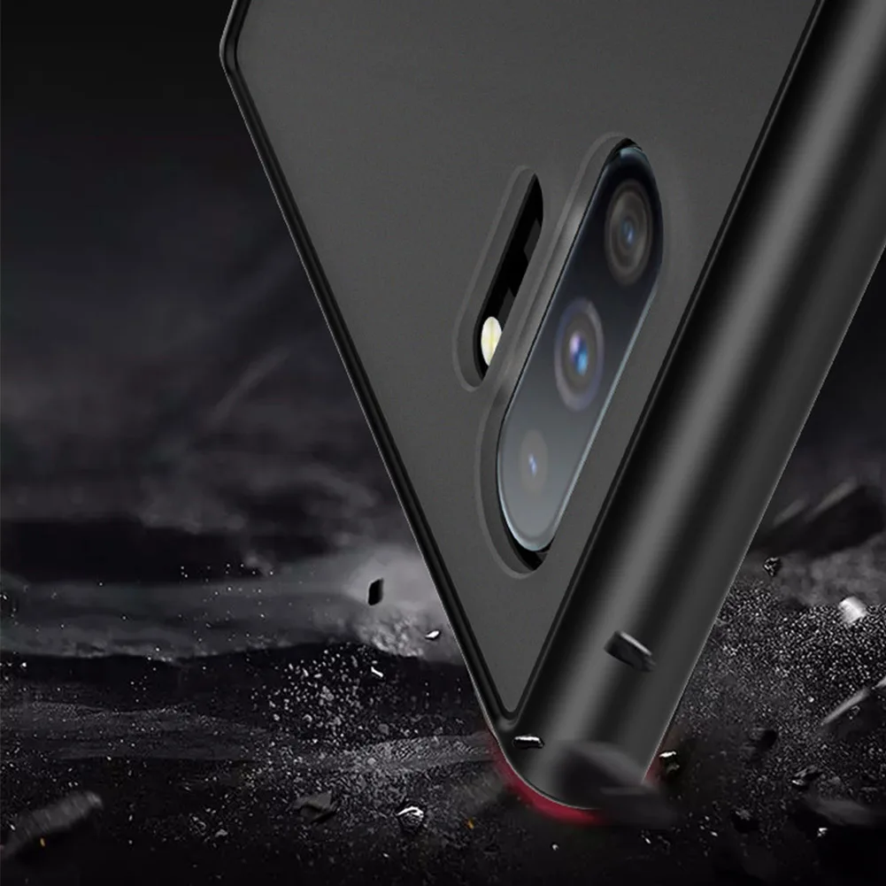 Anti-knock Matte Transparent Case for Samsung Galaxy Note 10 Plus Business Black Red Blue Green Shockproof Phone Back Cover Capa |