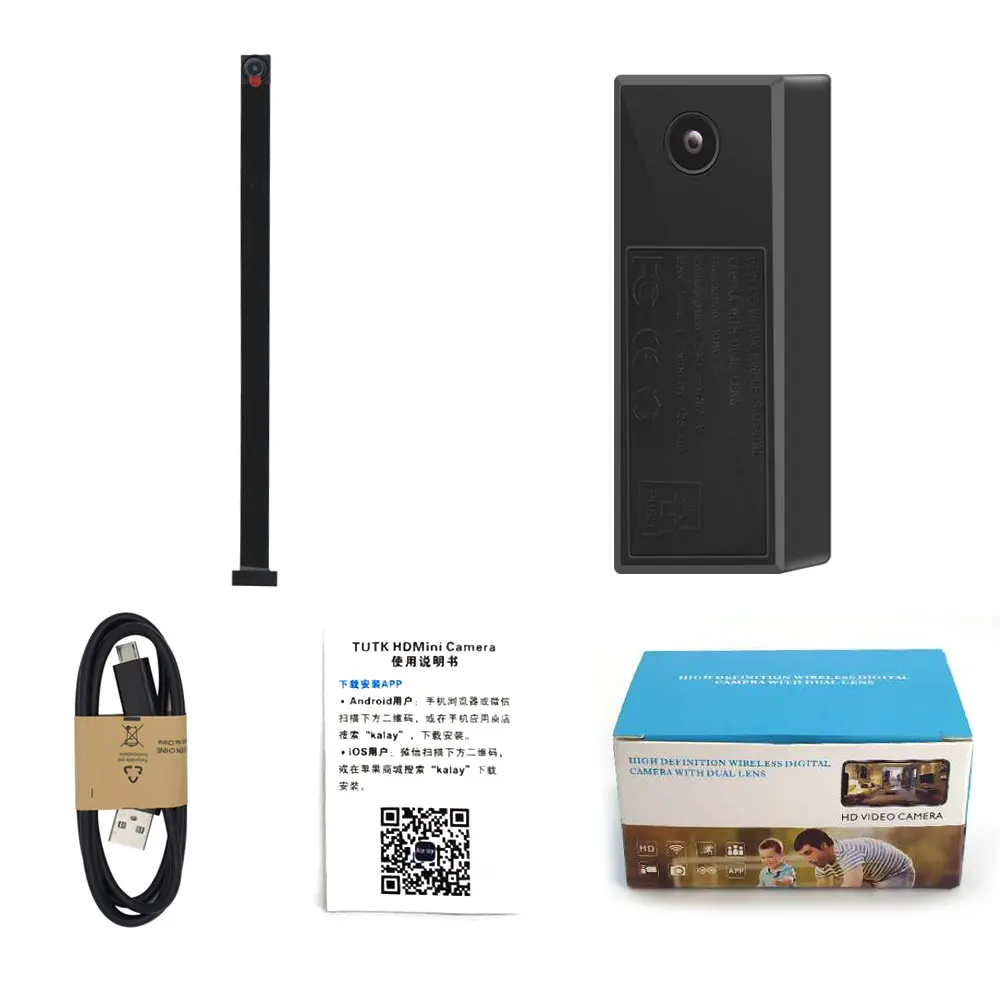 Мини камера wifi умная Камера Двойная len s микро видеокамера 1080P с датчиком движения