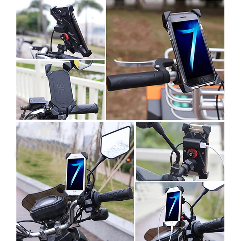 MOTOWOLF Motorcycle Phone Holder Usb Charging Charger Support Telephone Moto Quad Lock For Kawasaki Yamaha Suzuki Honda BMW KTM |