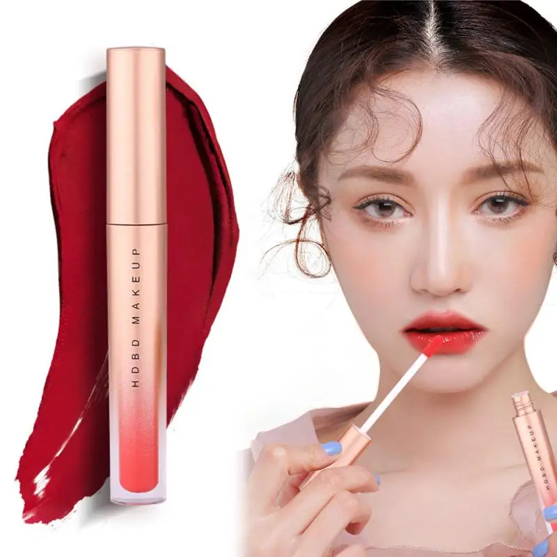 Бархатный пикантный Жидкий блеск для губ матовый стойкий водостойкий