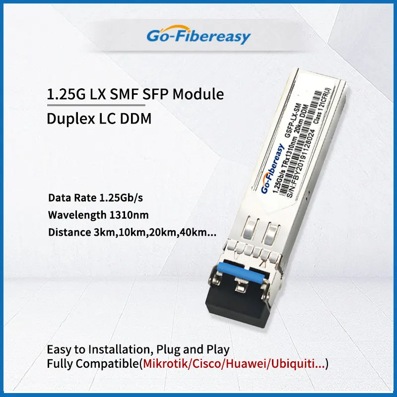 Оптический модуль SFP 1 Гб Mini Gbic SMF 1.25Gbs 1310nm совместимый кабель переключатель