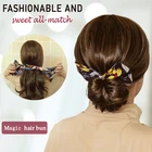 Повязка для волос Feeon Deft в пучок, женская летняя повязка на голову для укладки волос, французская винтажная стильная заколка для волос, 1 шт.