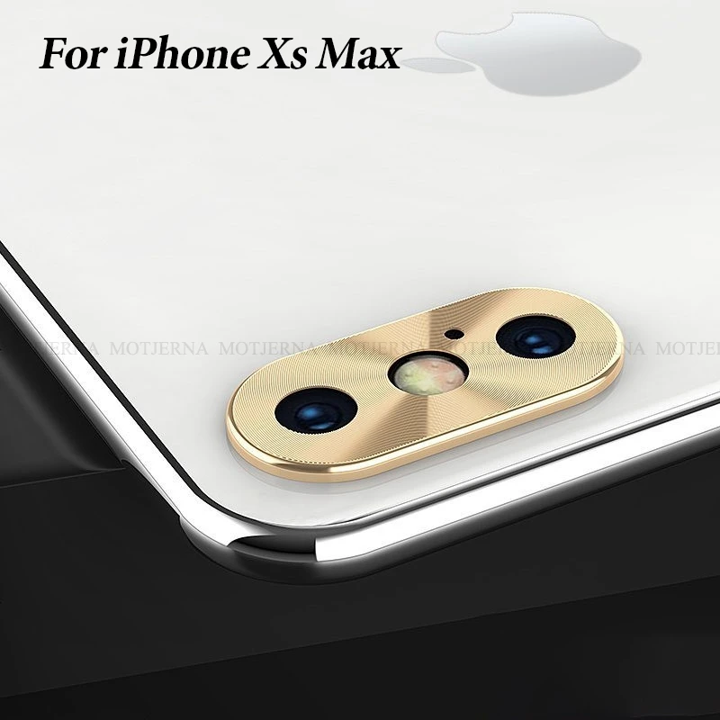 Gold Для iphone XS Max XR XS защита объектива камеры кольцо покрытие алюминиевый Объектив камеры Защитная крышка для iphone 7 8 Plus - Цвет: Gold