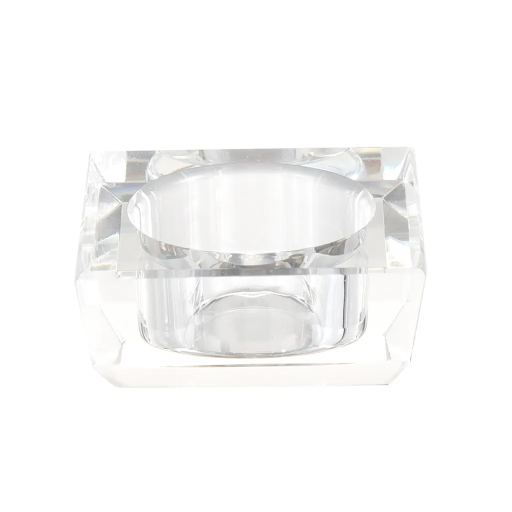 Прозрачный Ясный Кристальный стеклянный подсвечник чай светильник стенд