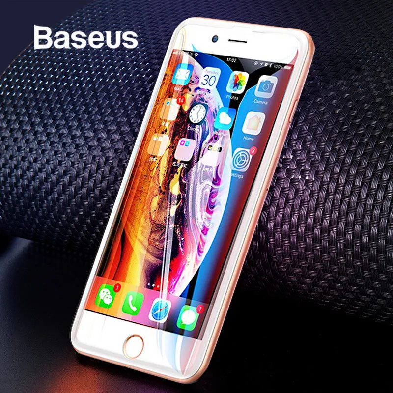 Защитное стекло Baseus для iPhone 7 7 Plus 0,3 мм Полное покрытие экрана протектор для iPhone 8 8 Plus 6 6s Plus закаленное стекло