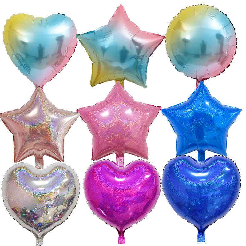 18 inch pentagram aluminum foil balloon wedding room decoration birthday party decorations kids five-pointed star balloons | Дом и сад
