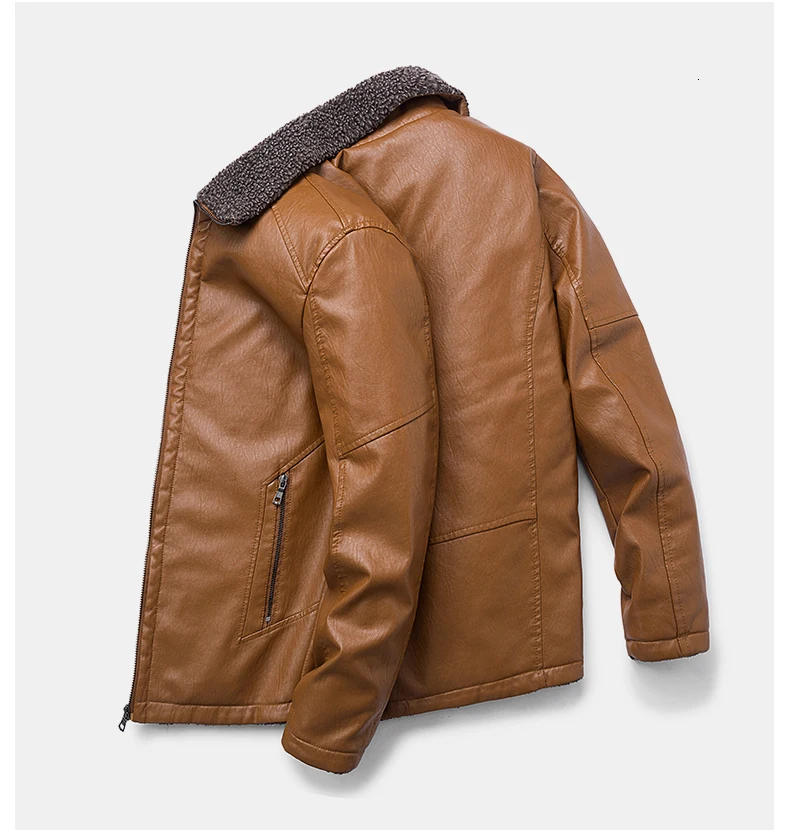 8XL, мужская кожаная куртка,, зимняя, теплая, на молнии, повседневная, мужская куртка, внутренний бархат, для мужчин, одежда, пальто, чистый цвет, кожа